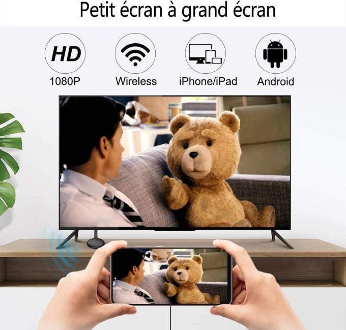 جهاز عرض شاشة الهاتف على شاشة التلفيزيون