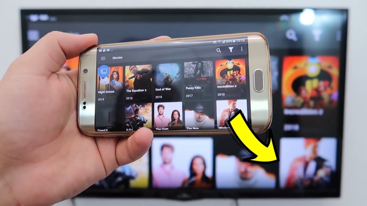 جهاز عرض شاشة الهاتف على شاشة التلفيزيون